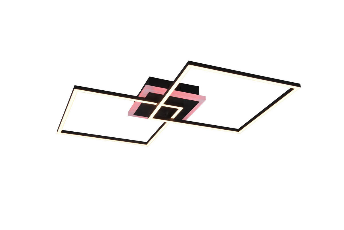 LED-DECKENLEUCHTE 29 W    61/61/8 cm  - Schwarz, Basics, Metall (61/61/8cm)