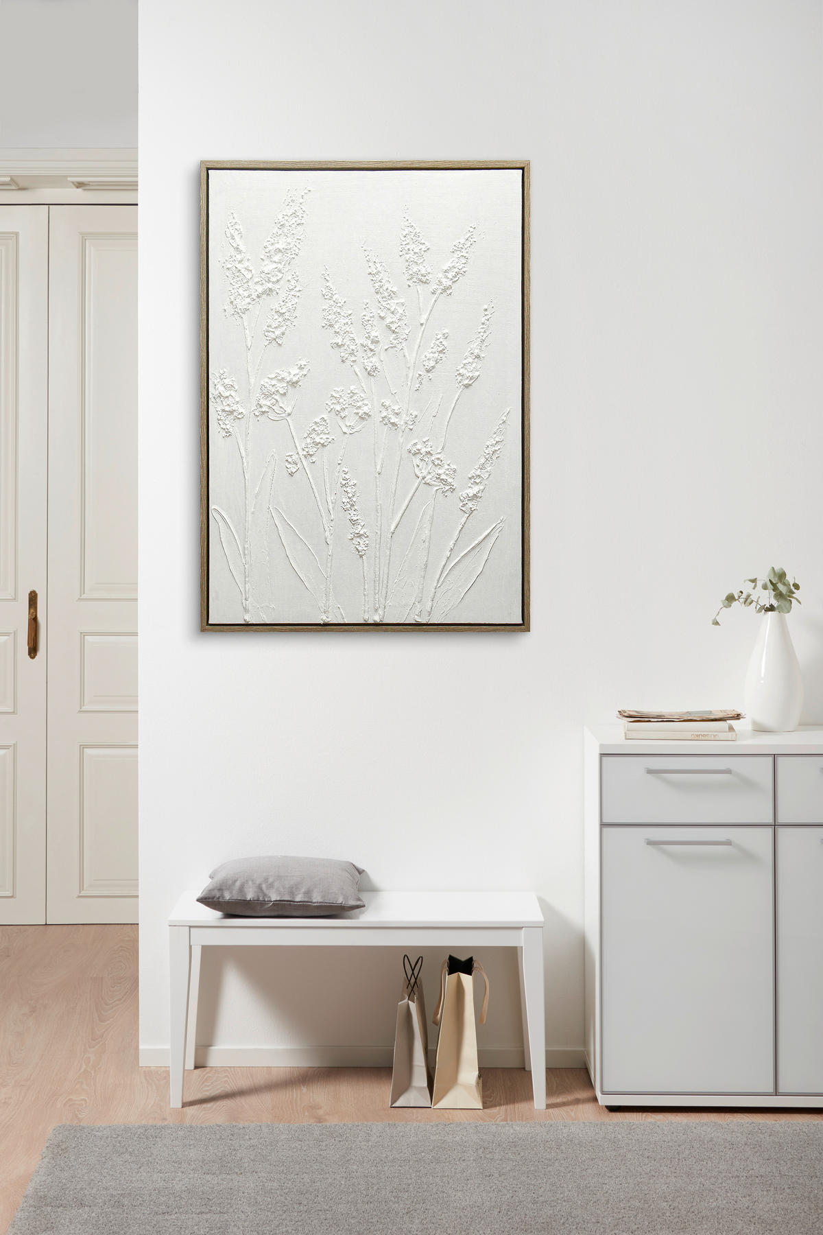 ULJENA SLIKA  70/100 cm       - bijela/prirodne boje, Lifestyle, drvni materijal/tekstil (70/100cm) - Monee