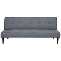 KANAPÉÁGY sötétszürke  - fekete/sötétszürke, Design, textil (180/77/93cm) - Carryhome