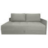 LIEGE in Velours Greige  - Greige/Schwarz, KONVENTIONELL, Kunststoff/Textil (205/80/125cm) - Xora