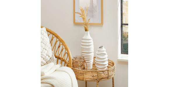 VASE 36,6 cm - Weiß, Design, Keramik (12,5/36,6/13,5cm) - Ambia Home