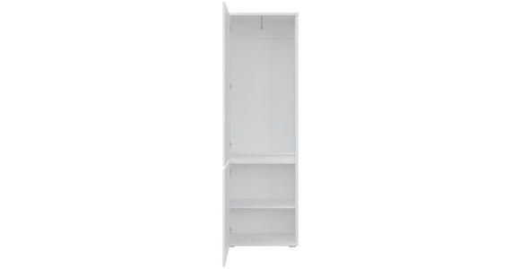 GARDEROBENSCHRANK Liv  in 60/195/33,8 cm  - Silberfarben/Weiß, KONVENTIONELL, Holzwerkstoff (60/195/33,8cm) - Xora