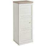 AKTENSCHRANK Grau, Weiß  - Weiß/Grau, MODERN, Holzwerkstoff (50,6/131,6/43cm) - Hom`in