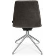 STUHL  in Aluminium Velours Metall, Textil  - Taupe/Alufarben, Design, Textil/Metall (46/81,5-84,5/55cm) - Johann Jakob