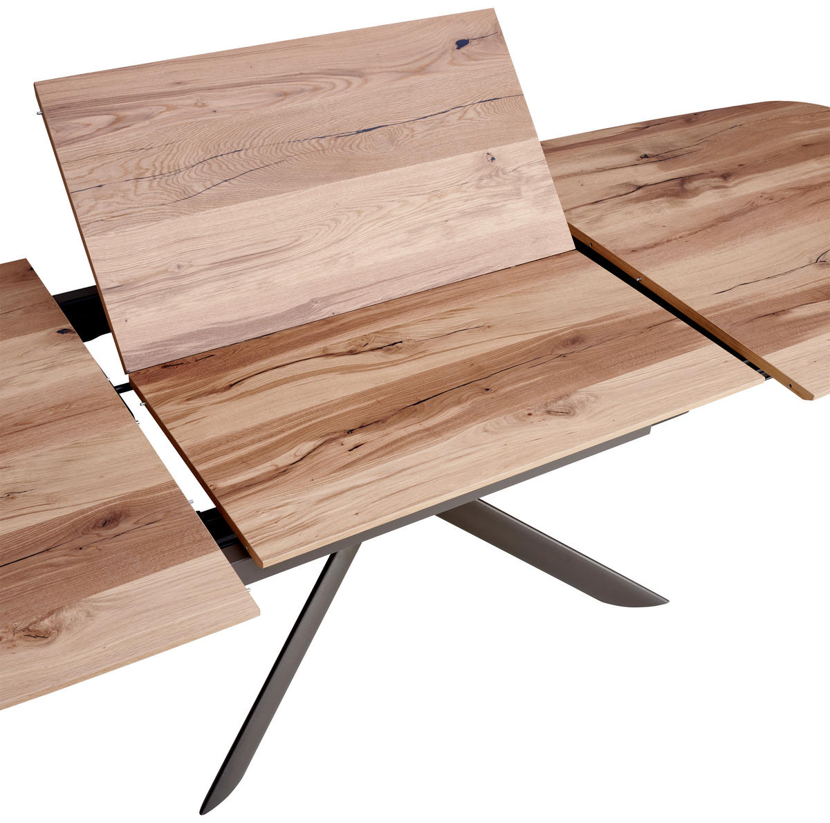 ESSTISCH in Holz, Metall 160/100/76 cm  - Eichefarben/Graubraun, Design, Holz/Metall (160/100/76cm) - Venjakob