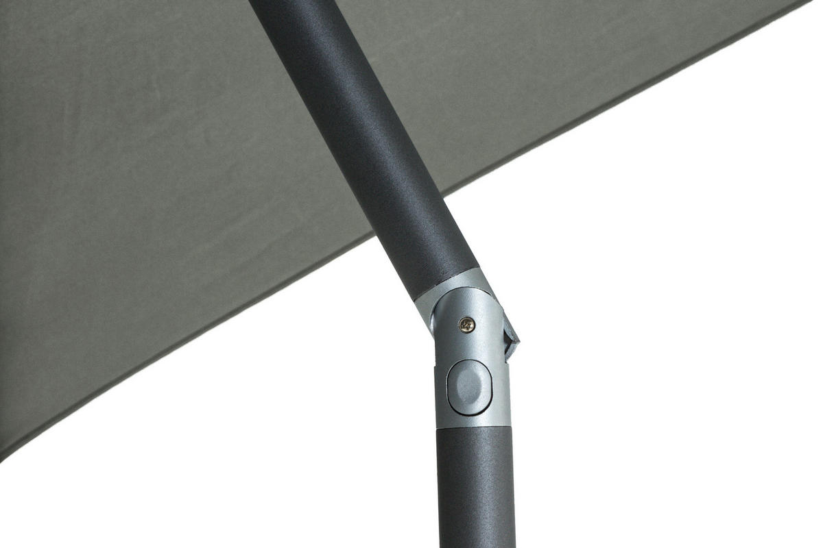 SONNENSCHIRM 300 cm  - Anthrazit/Olivgrün, KONVENTIONELL, Textil/Metall (300/200cm) - Siena Garden