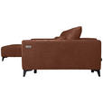 ECKSOFA  in Chenille Rostfarben  222/279 cm  - Rostfarben/Schwarz, KONVENTIONELL, Kunststoff/Textil (222/279cm) - Hom`in