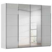 SCHWEBETÜRENSCHRANK 271/235/68 cm 4-türig Grau  - Chromfarben/Grau, Design, Glas/Holzwerkstoff (271/235/68cm) - Novel