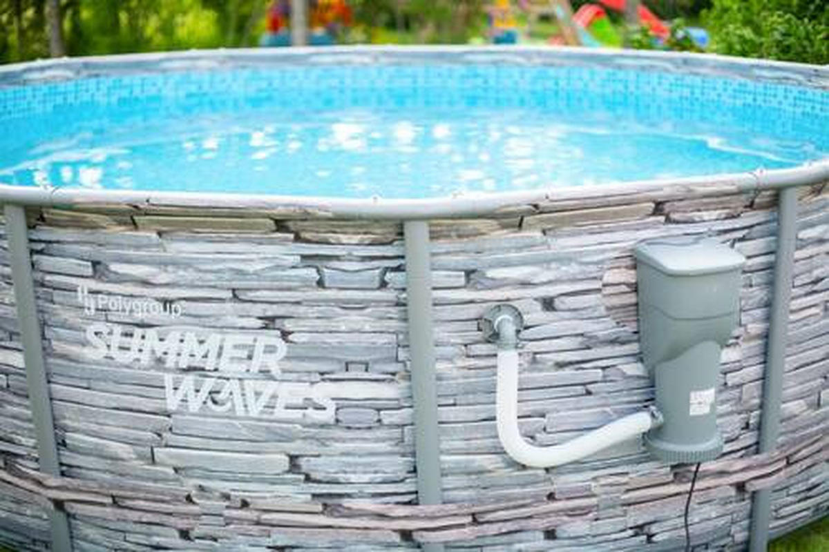 POOL PGP4W01442B 427/107 cm  - Grau, KONVENTIONELL, Kunststoff (427/107cm) - Ambia Garden
