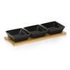 SERVIERSCHALENSET Philipa   - Schwarz, KONVENTIONELL, Keramik (33,5/12/5cm) - Kela