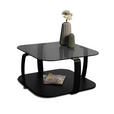 COUCHTISCH Sicherheitsglas, Farbglas 75/75/40 cm quadratisch Schwarz  - Schwarz, Design, Glas/Metall (75/75/40cm) - Xora