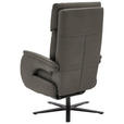 RELAXSESSEL in Leder Dunkelgrau  - Dunkelgrau/Schwarz, Design, Leder/Metall (70/117/85cm) - Dieter Knoll
