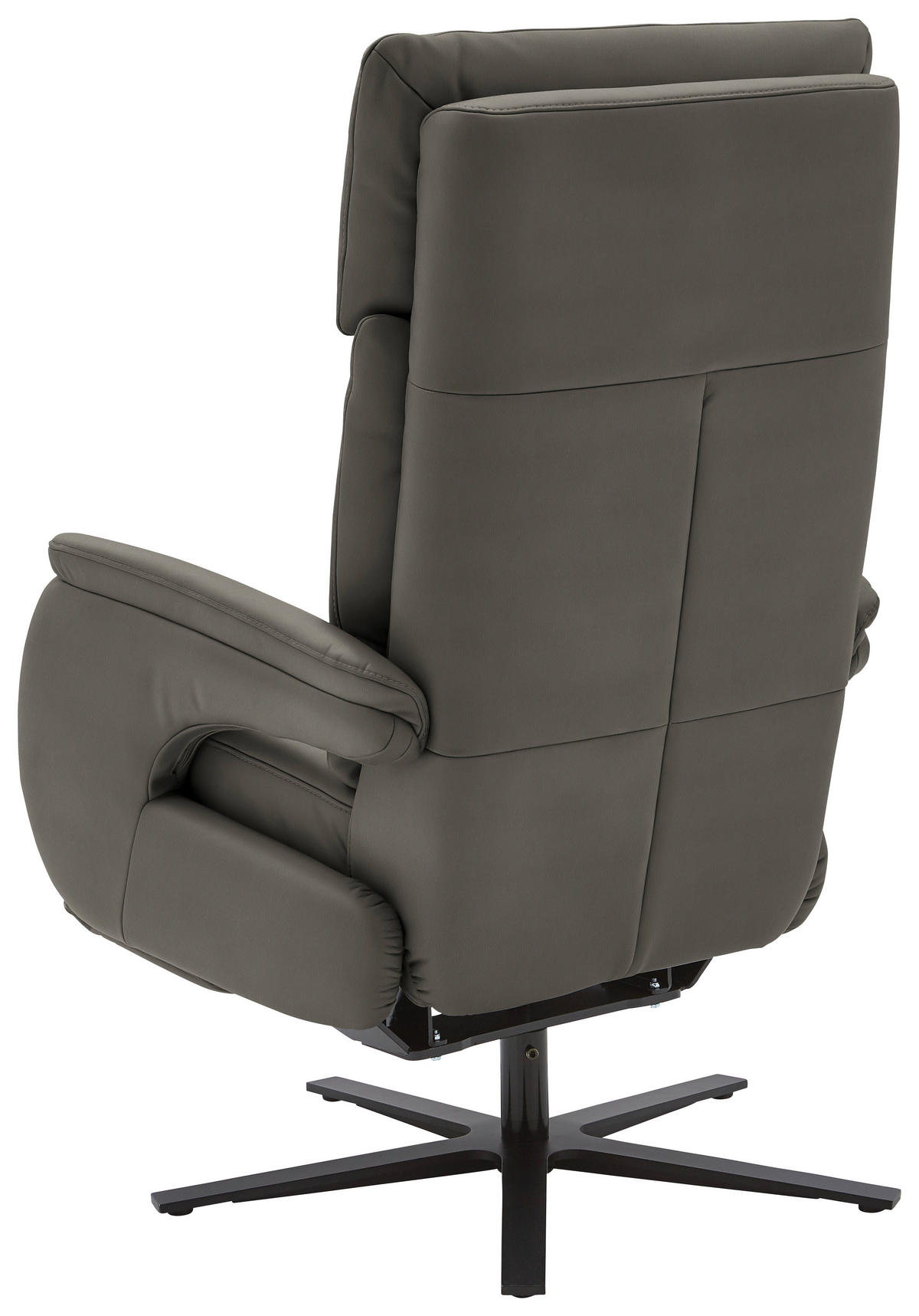 RELAXSESSEL in Leder Dunkelgrau  - Dunkelgrau/Schwarz, Design, Leder/Metall (70/117/85cm) - Dieter Knoll