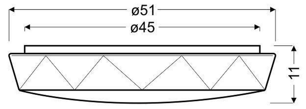 LED-TAKLAMPA 16 W 51/51/11 cm  - vit, Basics, metall (51/51/11cm)