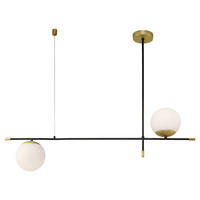 PENDELLEUCHTE  15/76/95 cm   - Weiss/Goldfarben, Trend, Glas/Metall (15/76/95cm) - MAYTONI