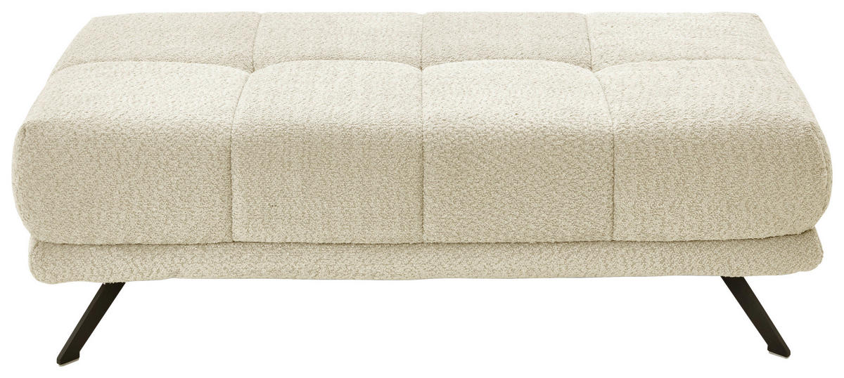 HOCKER in Textil Naturfarben  - Schwarz/Naturfarben, KONVENTIONELL, Textil/Metall (137/43/73cm) - Carryhome