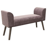 KLOP BREZ NASLONA, tekstil roza  - roza/barva oreha, Moderno, tekstil/les (92,7/54,5/30cm) - Playboy