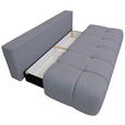 BOXSPRINGSOFA in Chenille Grau  - Schwarz/Grau, MODERN, Kunststoff/Textil (210/72/105cm) - Cantus