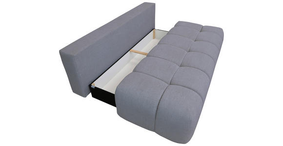 BOXSPRINGSOFA in Chenille Grau  - Schwarz/Grau, MODERN, Kunststoff/Textil (210/72/105cm) - Cantus