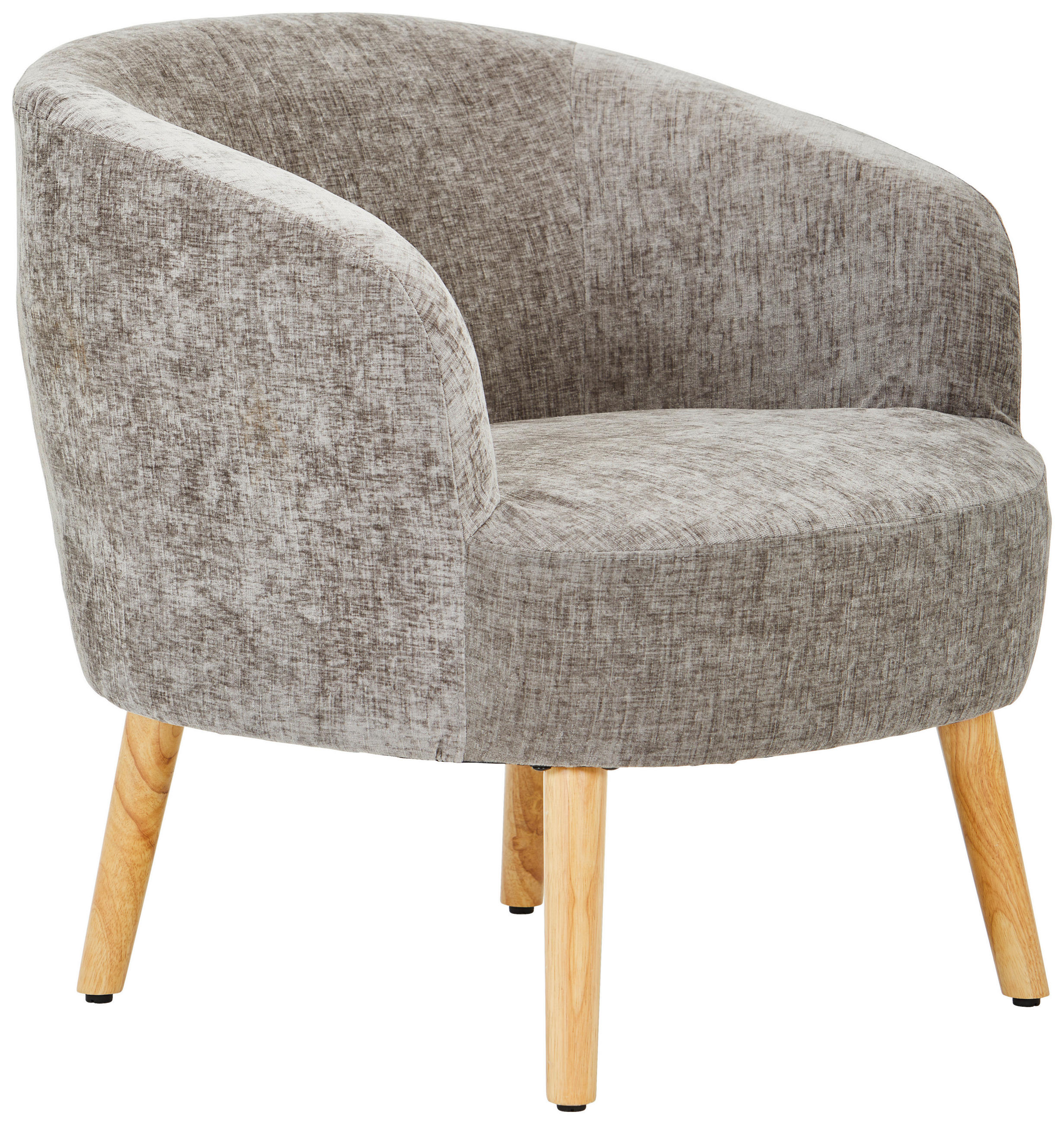COCKTAILSESSEL Flachgewebe Grau, Ecru    - Ecru/Grau, Design, Holz/Textil (72/71/74cm) - MID.YOU