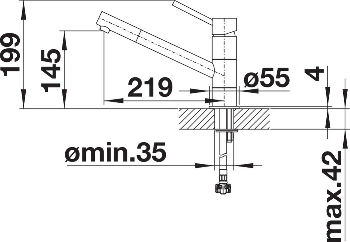 KÜCHENARMATUR - Chromfarben, Basics, Metall (5,5/19,9/21,9cm) - Blanco