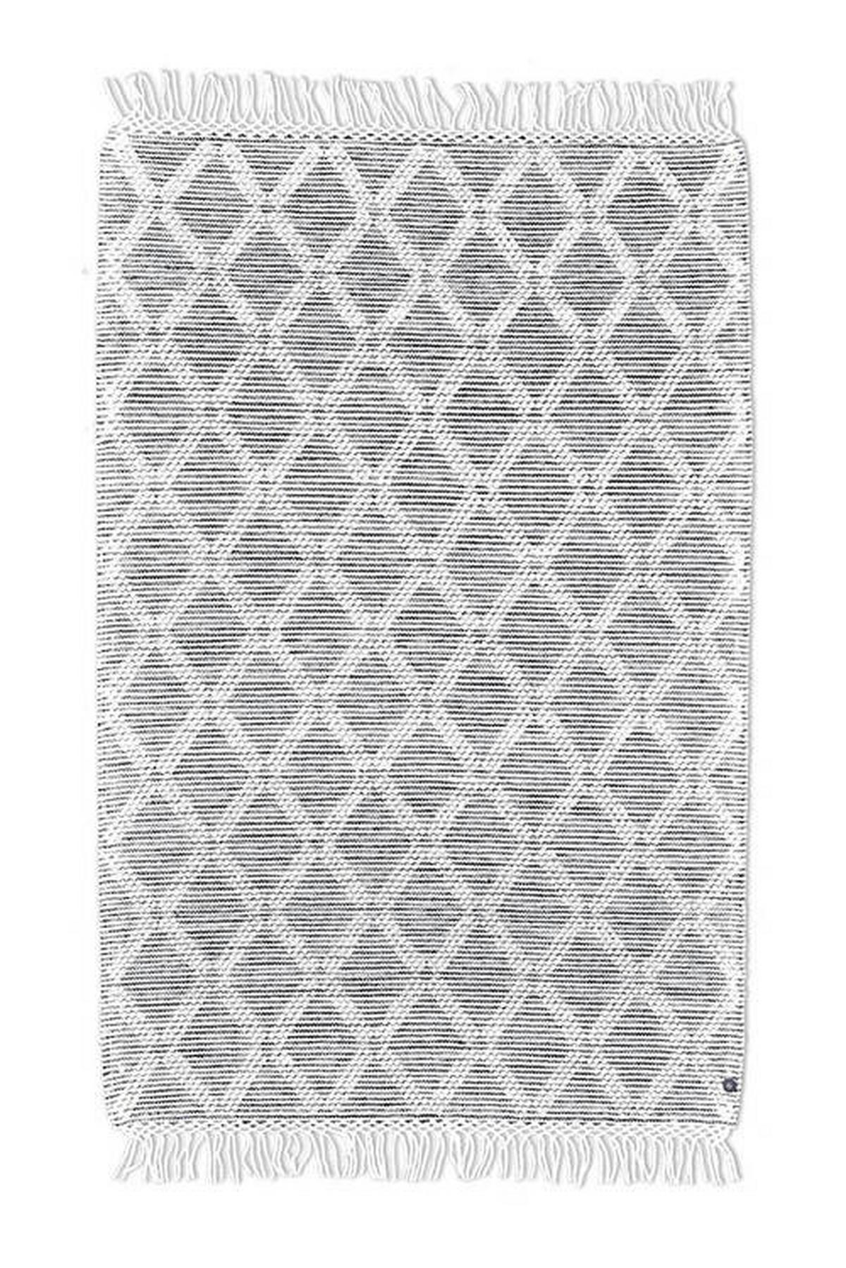 HANDWEBTEPPICH 65/135 cm Colored Macrame one Grau, Weiß  - Weiß/Grau, KONVENTIONELL, Textil (65/135cm) - Tom Tailor