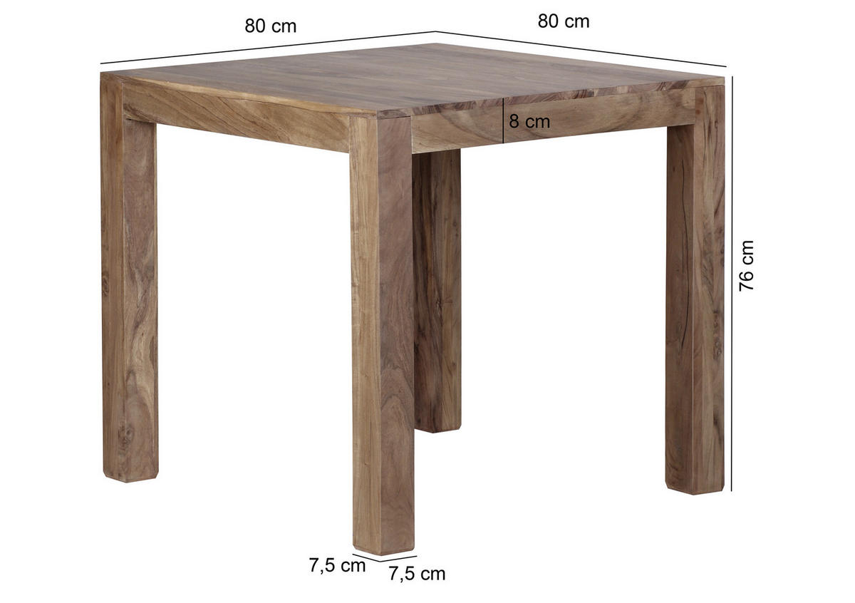 STOL ZA BLAGOVAONICU  boje bagrema  drvo      - boje bagrema, Moderno, drvo (80/80/76cm) - MID.YOU