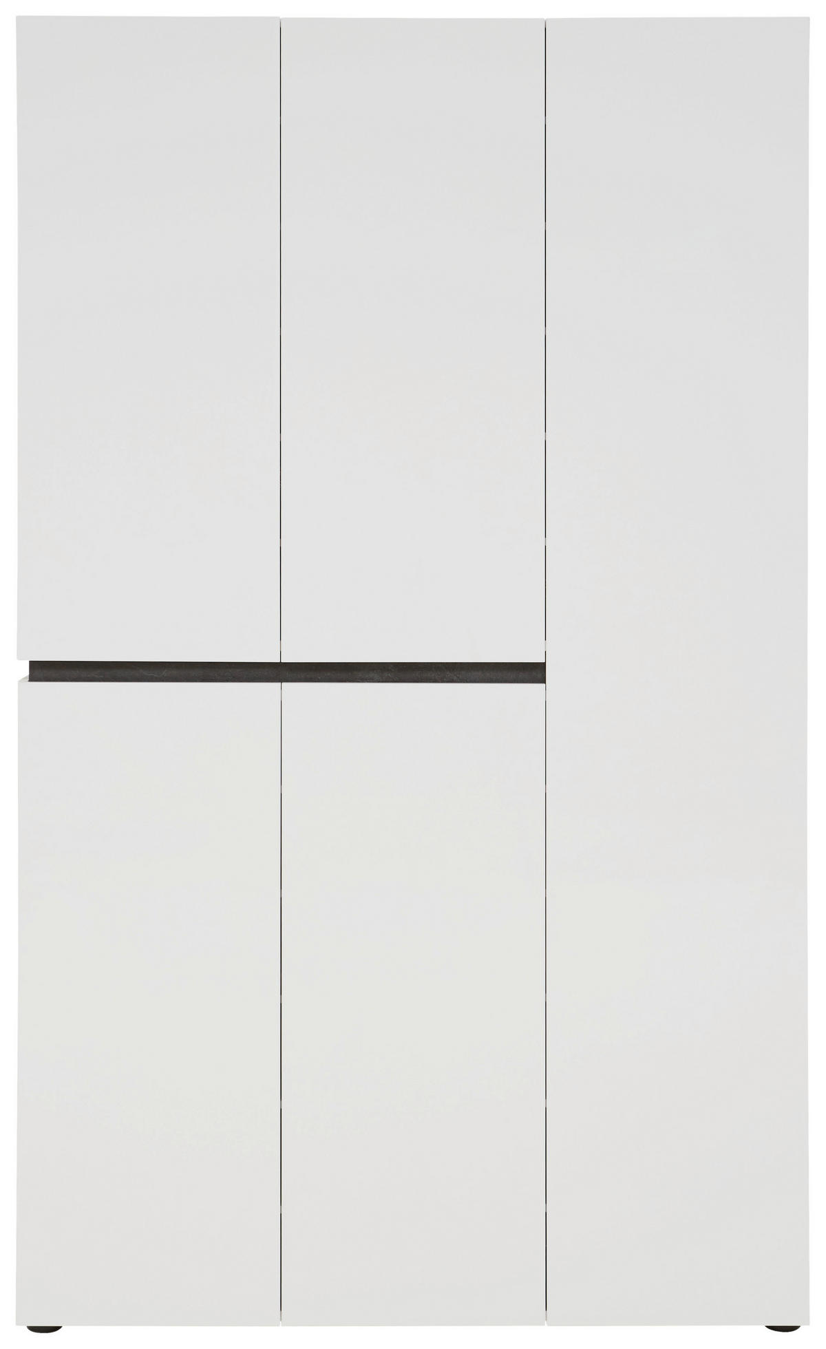 SCHUHSCHRANK Anthrazit, Weiß  - Anthrazit/Schwarz, Design, Holzwerkstoff/Kunststoff (120,2/200/34cm) - Voleo