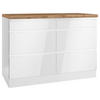 BÄNKSKÅP 120/86/60 cm  i vit, ek Wotan, vit högglans  - vit/ek Wotan, Lifestyle, trämaterial (120/86/60cm) - Held