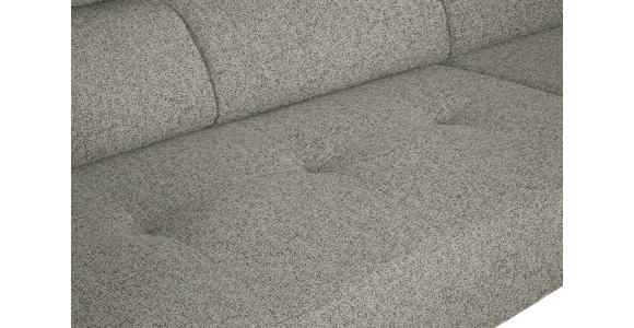 ECKSOFA in Struktur Greige  280/205 cm  - Greige/Schwarz, Design, Textil/Metall (280/205cm) - Xora