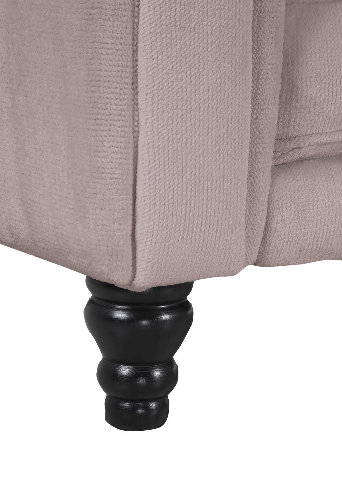 ECKSOFA in Plüsch Beige  260/160 cm  - Dunkelbraun/Beige, Design, Holz/Textil (260/160cm) - MID.YOU