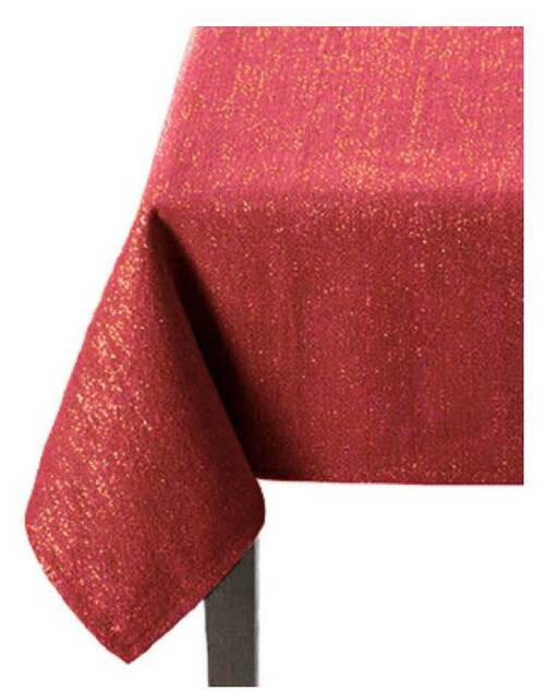 TISCHDECKE Textil Rot, Goldfarben 145/260 cm  - Rot/Goldfarben, Basics, Textil (145/260cm) - X-Mas
