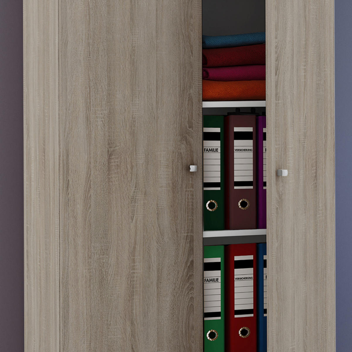 MEHRZWECKSCHRANK 70/238/39 cm  in Sonoma Eiche  - Silberfarben/Sonoma Eiche, MODERN, Holzwerkstoff/Kunststoff (70/238/39cm) - MID.YOU