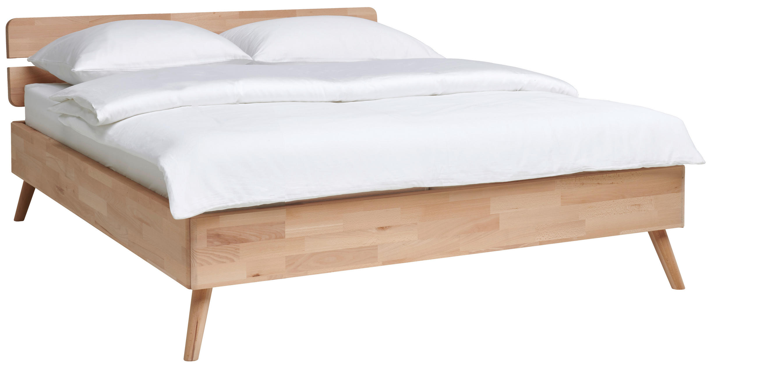 Thumbnail - Mid.you Bett, Kernbuche, Holz, Kernbuche, massiv, 140x200 cm, in verschiedenen Holzarten erhältlich, Größen sichtbare Ma...