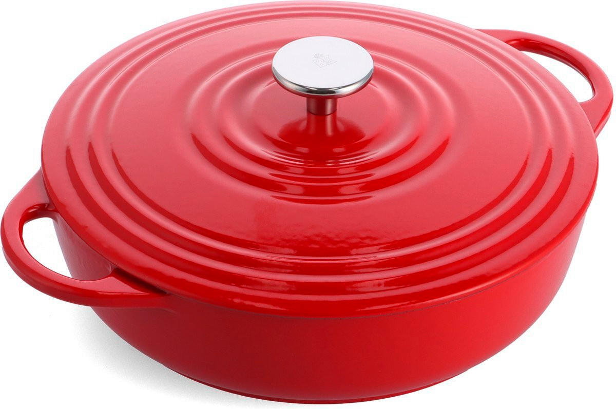 PLITKA ŠERPA  4 l  - crvena, Osnovno, metal (28cm)