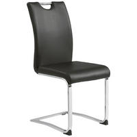 NIHAJNI STOL, kovina, tekstil črna, barve kroma  - barve kroma/črna, Design, kovina/tekstil (42/102/55cm) - Carryhome