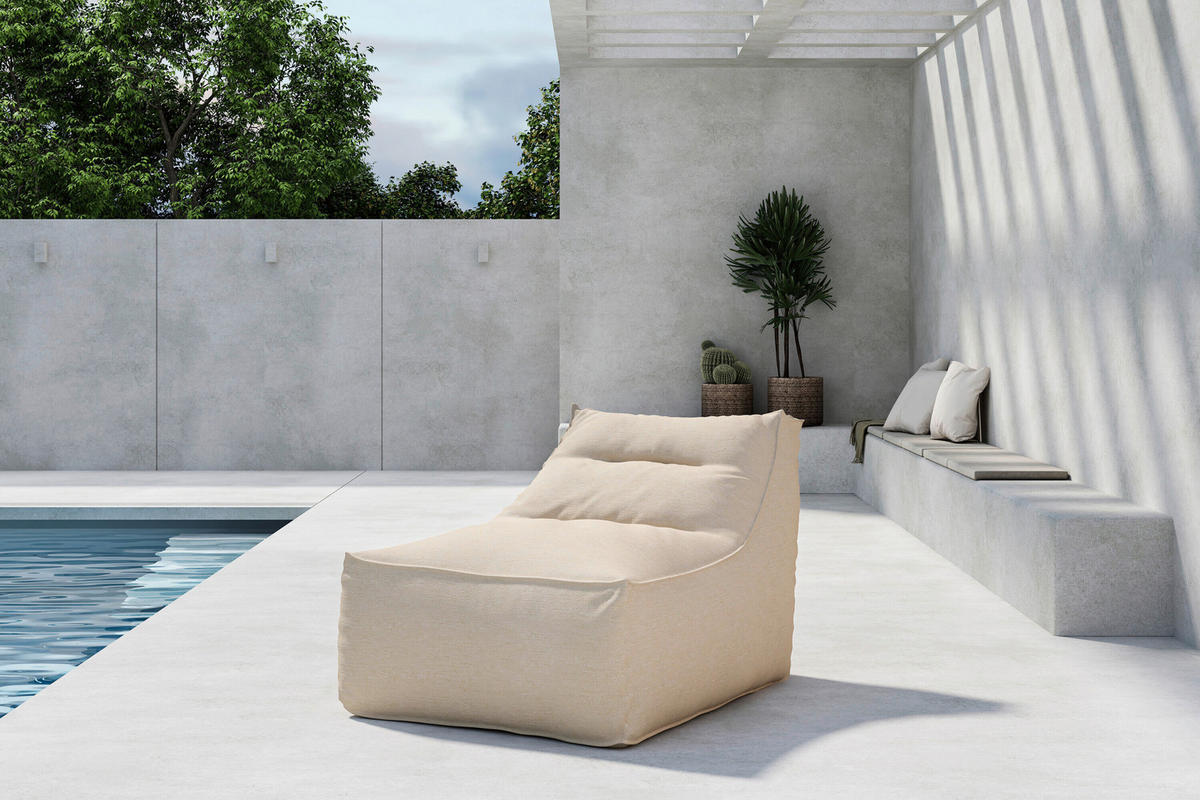 LOUNGEFÅTÖLJ  - beige, Modern, textil (90/83/118cm) - Gardenson