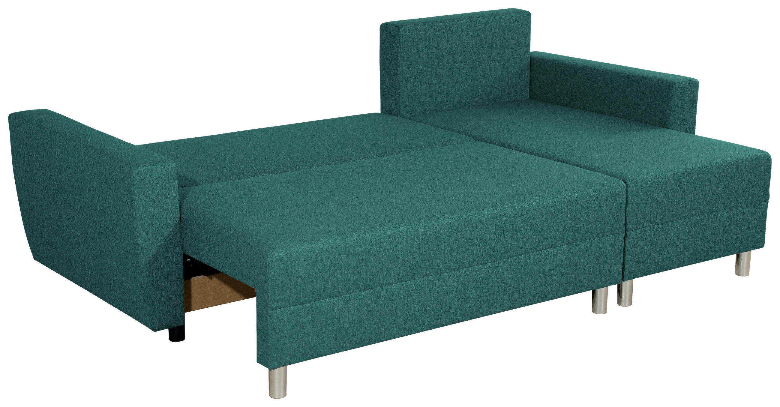COLȚAR textil petrol  - petrol/culoare aluminiu, Design, plastic/textil (230/136cm) - Carryhome
