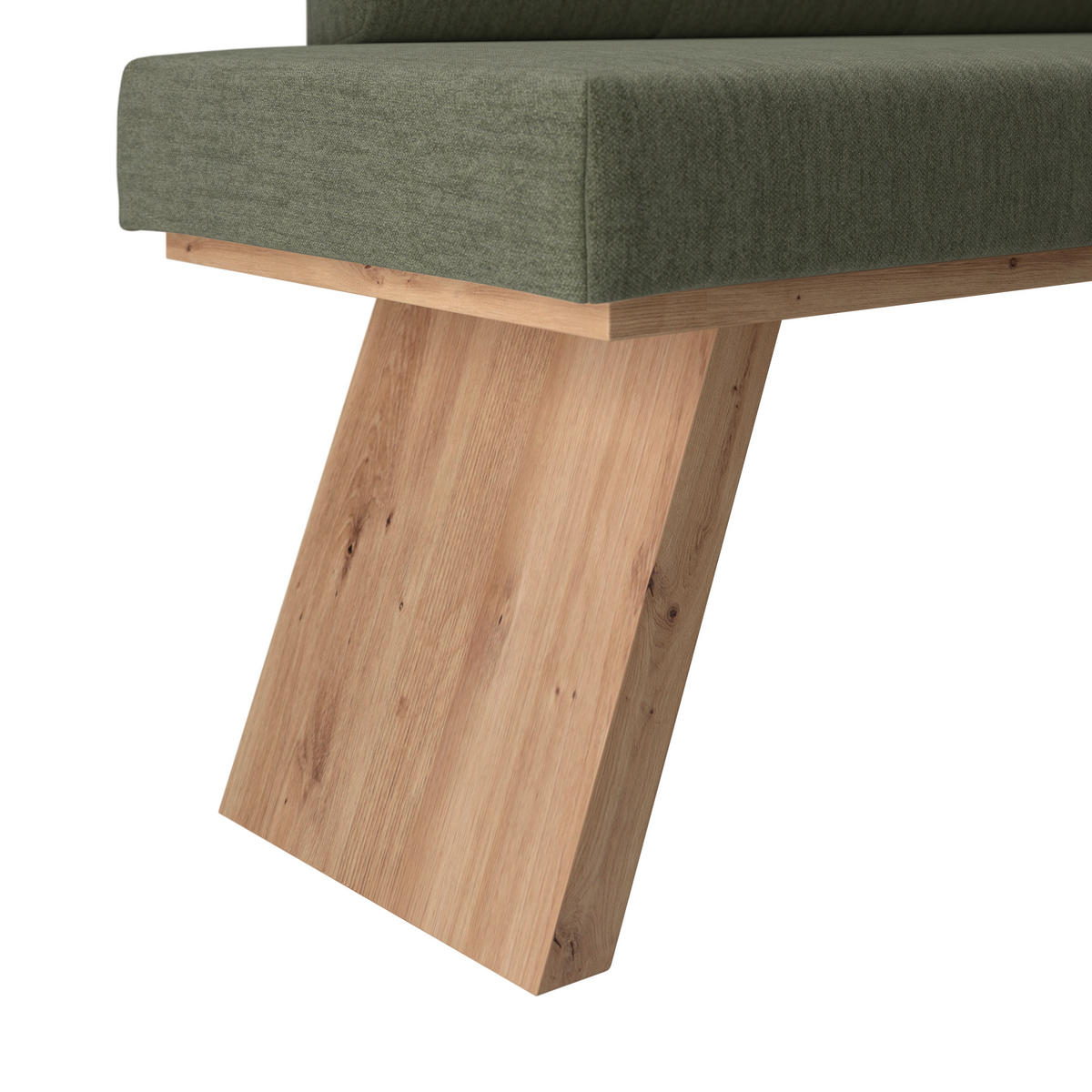 ECKBANK 185/150 cm Webstoff Grün   - Eichefarben/Grün, KONVENTIONELL, Textil (185/150cm) - Livetastic