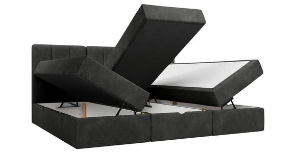 FAMILIENBETT - Anthrazit/Schwarz, Design, Holzwerkstoff/Kunststoff (240/200cm) - Esposa