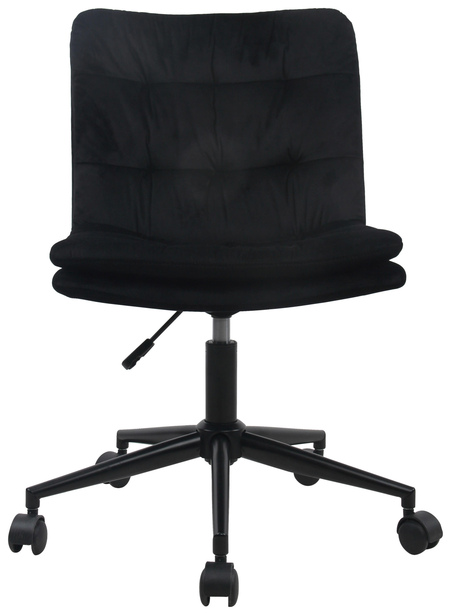 DREHSTUHL  in Samt Schwarz  - Schwarz, MODERN, Kunststoff/Textil (42/98/45cm) - MID.YOU