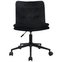 DREHSTUHL  in Samt Schwarz  - Schwarz, MODERN, Kunststoff/Textil (42/98/45cm) - MID.YOU