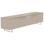 LOWBOARD  in 210/51/45 cm  - Sandfarben/Alufarben, Design, Glas/Holzwerkstoff (210/51/45cm) - Moderano