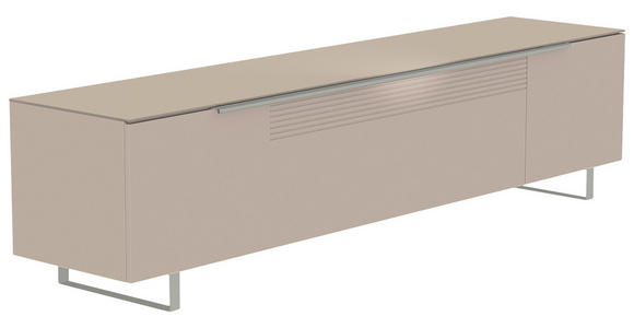 LOWBOARD  in 210/51/45 cm  - Sandfarben/Alufarben, Design, Glas/Holzwerkstoff (210/51/45cm) - Moderano