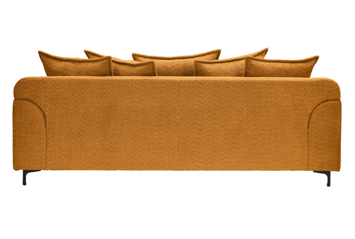 3-SITZER-SOFA  in Chenille Goldfarben  - Goldfarben/Schwarz, KONVENTIONELL, Textil/Metall (228/84/99cm) - Carryhome