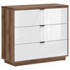KOMMODE  in 106/93/42,5 cm  - Eichefarben/Weiß Hochglanz, Design, Holzwerkstoff/Kunststoff (106/93/42,5cm)