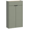 SCHUHSCHRANK GW-Ameca  in 56/97/22 cm  - Eichefarben/Pastellgrün, Design, Holzwerkstoff/Kunststoff (56/97/22cm)