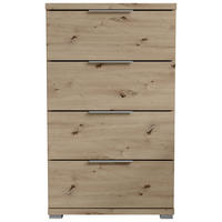 NACHTSCHRANK 46/79/42 cm  - Alufarben/Eiche Artisan, KONVENTIONELL, Holzwerkstoff/Kunststoff (46/79/42cm) - Boxxx