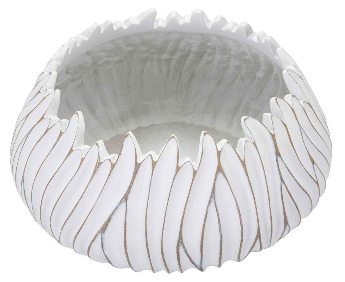 Vase Polyresin Honduras  - Weiß, Basics, Kunststoff (40/20/40cm)