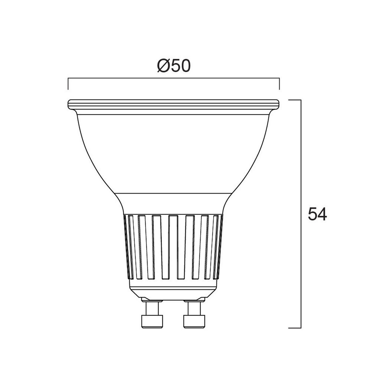 LED FILAMENT IZZÓ   4.7 W GU10  - áttetsző, Basics, műanyag (5/5,4cm)